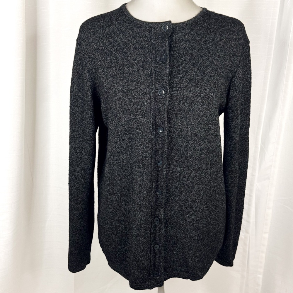 Vintage Anne Klein II Bergdorf Goodman Cardigan M Wool Silk Blend Made Italy